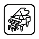 icon_science_piano_monochrome icon preview