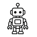 icon_science_robot_line_art icon preview