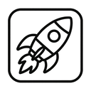 icon_science_rocket_line_art icon preview