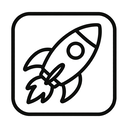 icon_science_rocket_minimal_outline icon preview