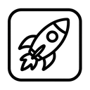 icon_science_rocket_monochrome icon preview