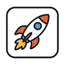 icon_science_rocket_thin icon preview