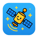 icon_science_satellite_cartoon icon preview