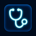 icon_science_stethoscope_glow_effect icon preview