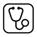 icon_science_stethoscope_monochrome icon preview