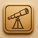 icon_science_telescope_embossed icon preview