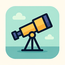 icon_science_telescope_flat_pastel icon preview
