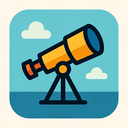 icon_science_telescope_geometric icon preview