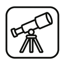 icon_science_telescope_line_art icon preview