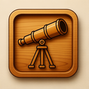icon_science_telescope_wooden icon preview