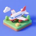 icon_software_airplane_3d_isometric icon preview