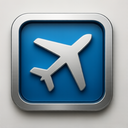 icon_software_airplane_metallic icon preview