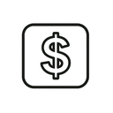 icon_software_dollar_sign_minimal_outline icon preview