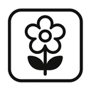 icon_software_flower_monochrome icon preview