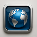 icon_software_globe_metallic icon preview