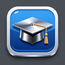 icon_software_graduation_cap_metallic icon preview