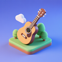 icon_software_guitar_3d_isometric icon preview