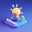 icon_software_light_bulb_3d_isometric icon preview