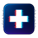 icon_software_medical_cross_digital_glitch icon preview