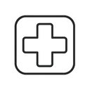 icon_software_medical_cross_minimal_outline icon preview