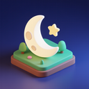 icon_software_moon_3d_isometric icon preview