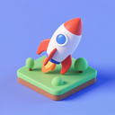 icon_software_rocket_3d_isometric icon preview