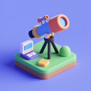 icon_software_telescope_3d_isometric icon preview