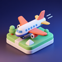 icon_space_airplane_3d_isometric icon preview