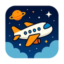 icon_space_airplane_cartoon icon preview