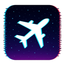 icon_space_airplane_digital_glitch icon preview