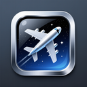 icon_space_airplane_metallic icon preview