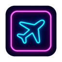 icon_space_airplane_neon icon preview