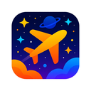 icon_space_airplane_vibrant_colors icon preview