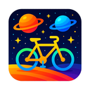 icon_space_bicycle_vibrant_colors icon preview