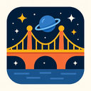 icon_space_bridge_flat_design icon preview