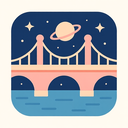 icon_space_bridge_flat_pastel icon preview