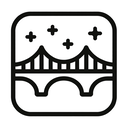 icon_space_bridge_monochrome icon preview