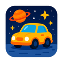 icon_space_car_cartoon icon preview