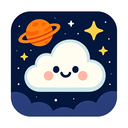 icon_space_cloud_cartoon icon preview