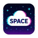 icon_space_cloud_digital_glitch icon preview