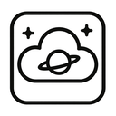 icon_space_cloud_monochrome icon preview