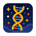 icon_space_dna_strand_cartoon icon preview