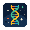 icon_space_dna_strand_flat_design icon preview