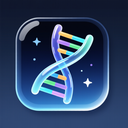 icon_space_dna_strand_glassy icon preview