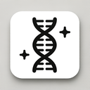 icon_space_dna_strand_monochrome icon preview