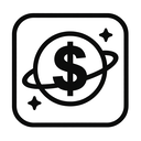 icon_space_dollar_sign_monochrome icon preview