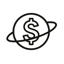 icon_space_dollar_sign_outline icon preview