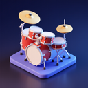 icon_space_drum_3d_isometric icon preview