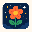 icon_space_flower_flat_design icon preview
