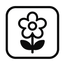 icon_space_flower_monochrome icon preview